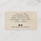 Carte De Visite Instructeur d'équitation du Rose floral Horseshoe  (Dos)