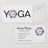 Carte De Visite Instructeur d'OM Aum Lotus YogaTeacher de mandala (Devant / Derrière)