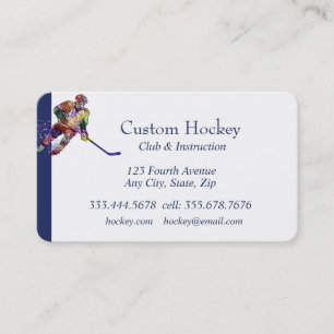 Carte de visite instructeur du club de hockey sur 