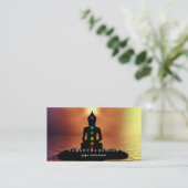 Carte De Visite Instructeur élégant de yoga de logo (Debout devant)