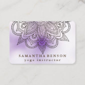 Carte De Visite Instructeur élégant de yoga de logo de fleur de (Devant)
