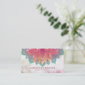 Carte De Visite Instructeur élégant de yoga de logo de mandala de (Debout devant)