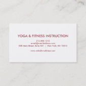 Carte De Visite Instructeur élégant de yoga de logo de mandala de (Dos)