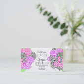 Carte De Visite Instructeur floral de yoga de mandala d'éléphant (Debout devant)