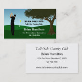 Carte De Visite Instructeur Golf Pro (Devant / Derrière)