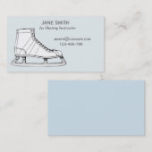 Carte De Visite Instructeur indépendant de professeur de patinage (Devant / Derrière)