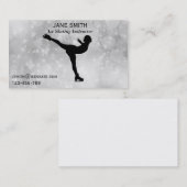 Carte De Visite Instructeur indépendant de professeur de patinage (Devant / Derrière)