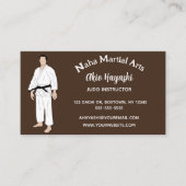 Carte De Visite Instructeur Judo d'arts martiaux modifiable (Devant)