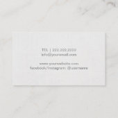 Carte De Visite Instructeur Lotus blanc chic de yoga floral (Dos)