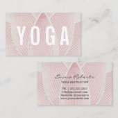 Carte De Visite Instructeur Lotus élégant de yoga floral (Devant / Derrière)
