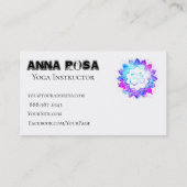 Carte De Visite Instructeur Lotus OM de professeur de mandala de (Dos)