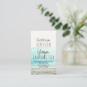 Carte De Visite Instructeur moderne de yoga de photographie de (Debout devant)