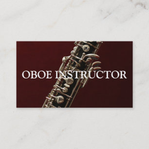 Carte De Visite INSTRUCTEUR Musicien de musique OBOE Professeur