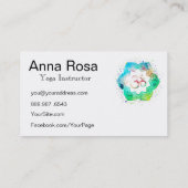 Carte De Visite Instructeur OM Aum de professeur de Lotus de (Dos)