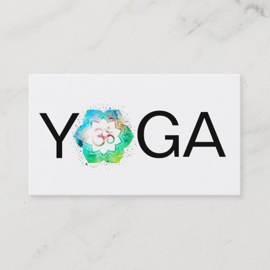 Carte De Visite Instructeur OM Aum de professeur de Lotus de (Devant)