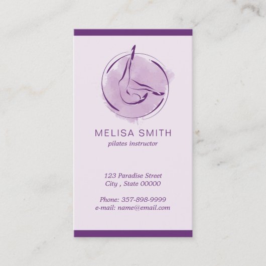 Carte De Visite Instructeur Pilates (Devant)