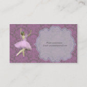 Carte De Visite Instructeur professionnel de ballet - ballerine (Dos)