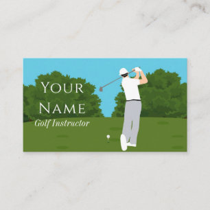 Carte De Visite Instructeur professionnel de golf entraîneur Golfe