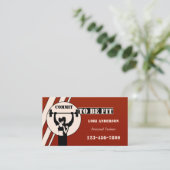 Carte De Visite Instructeur professionnel de la condition physique (Debout devant)