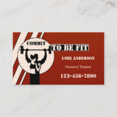 Carte De Visite Instructeur professionnel de la condition physique (Devant)