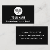 Carte De Visite Instructeur professionnel de tennis Coach Country  (Devant / Derrière)