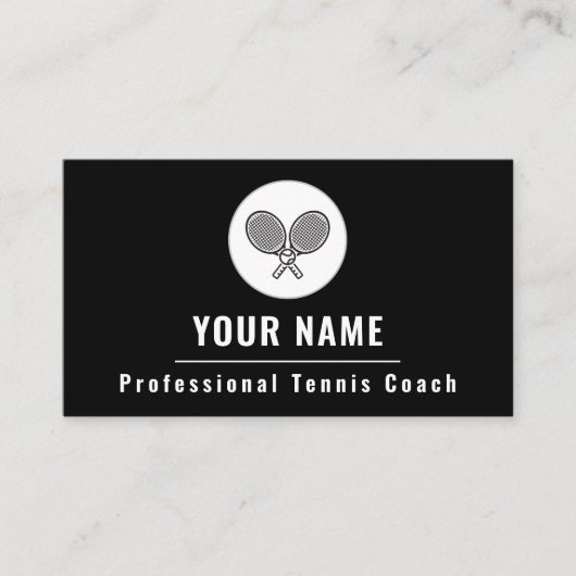 Carte De Visite Instructeur professionnel de tennis Coach Country  (Devant)