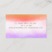 Carte De Visite Instructeur professionnel de yoga Lotus (Dos)