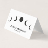 Carte De Visite Instructeur professionnel de yoga Lune noire (Devant)