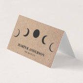 Carte De Visite Instructeur professionnel de yoga Lune noire (Devant)