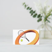 Carte De Visite Instructeur professionnel d'entraîneur de tennis (Debout devant)