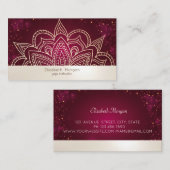 Carte De Visite Instructeur professionnel élégant de Yoga Mandala (Devant / Derrière)