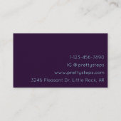 Carte De Visite Instructeur Rainbow Holographic Purple Dance Studi (Dos)