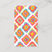 Carte De Visite Instructeur turquoise de yoga d'aquarelle de rose (Dos)