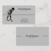 Carte De Visite Instructeur unique de golf Gray de Swing (Devant / Derrière)