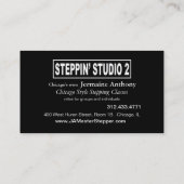 Carte De Visite Instructeur urbain de danse de style de Steppin (Dos)