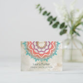 Carte De Visite Instructeur vert de yoga d'art de mandala (Debout devant)