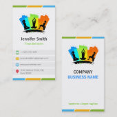 Carte De Visite Instructeur YOGA - Créatif coloré (Devant / Derrière)