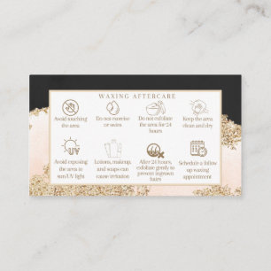 Carte De Visite Instruction d'après-soins de cirage Pink Black Go