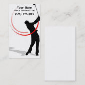 Carte De Visite Instruction de golf (Devant / Derrière)