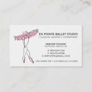 Carte De Visite Instruction de l'école de ballet Danse