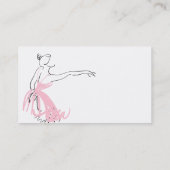 Carte De Visite Instruction de l'école de ballet Danse (Dos)
