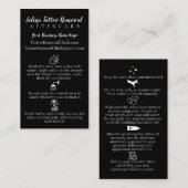 Carte De Visite Instruction de post-traitement de l'enlèvement du (Devant / Derrière)