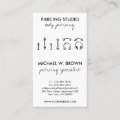 Carte De Visite Instruction de soins de perçage de l'oreille (Devant)