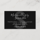 Carte De Visite Instruction de soins post-microneedling noir (Devant)