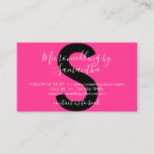 Carte De Visite Instruction de soins post-microneedling rose néon (Devant)
