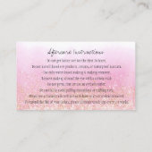 Carte De Visite Instruction de suivi Eyebrow Crown Rose Gold Logo (Dos)