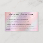 Carte De Visite Instruction de suivi Eyelash Rose Holographe Drift (Dos)