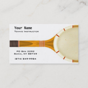 Carte De Visite Instruction de tennis