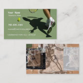 Carte De Visite Instruction de tennis (Devant / Derrière)