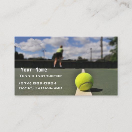 Carte De Visite Instruction de tennis (Devant)